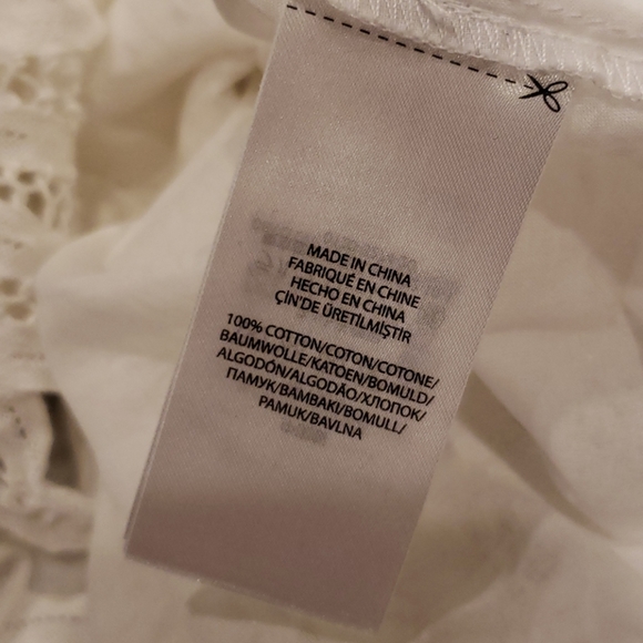 RALPH LAUREN White Cotton Lace Midi Skirt sz 10 - Picture 10 of 13